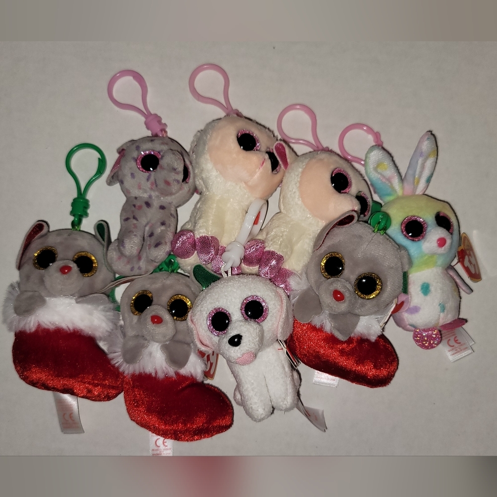 Vintage TY Beanie babies baby key chain clip snap hook